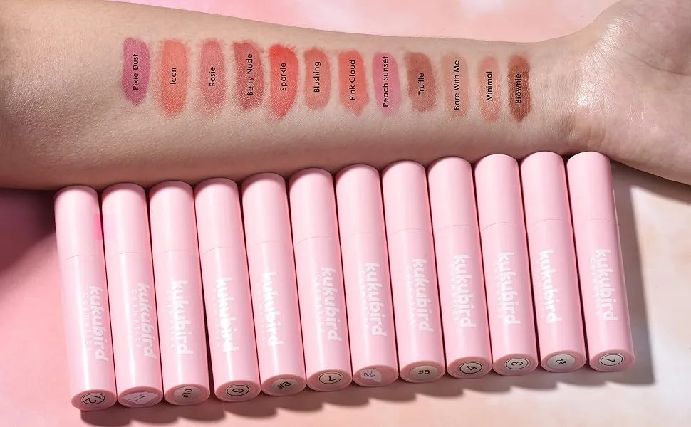 kukubird Peel & Reveal Long Lasting Natural Waterproof Smudge Proof Lip Tints (Blushing) - Lip Tint