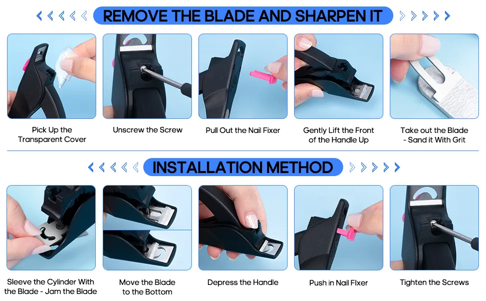 AORAEM Adjustable Nail Clippers with Nail File False Nail Cutter Clip Tool Nail Trimmer for Nail Extension Home DIY Black Aa-black-new - AORAEM Adjustable Nail Clippers with Nail File