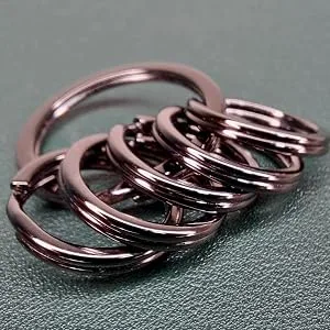 Small Key Rings Split Heavy Duty Fishing Baits Connect Lures Tackle Accessories Anglers Metal Keychain Tag Collar Keyrings Red - gunring