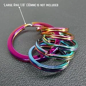 Small Key Rings Split Heavy Duty Fishing Baits Connect Lures Tackle Accessories Anglers Metal Keychain Tag Collar Keyrings Red - largekeyring