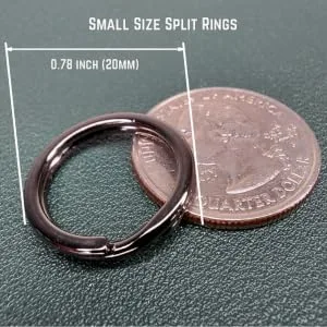 Small Key Rings Split Heavy Duty Fishing Baits Connect Lures Tackle Accessories Anglers Metal Keychain Tag Collar Keyrings Red - size