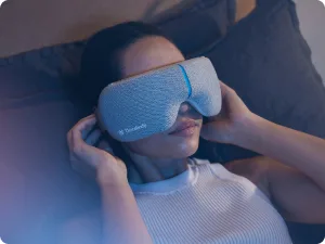 SmartGoggles by Therabody  Biometric Heated Facial Massage Device  Bluetooth Enabled Stress Relief Vibration Goggles  3 Custom Modes for Migraine Relief and Improved Sleep Using SmartSense Technology - SmartGoggles