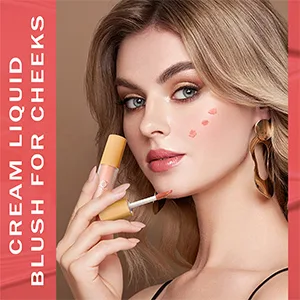 Cream Liquid Blush for Cheeks  Matte Blush Liquid Lightweight Breathable Natural Skin-friendly  Profusion Liquid Blush Is Mostly Used to Modify Face Shape Enhance Complexion  Create Advanced Makeup(03) - product information 2