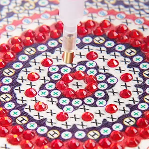 BSRESIN 8 Pcs Coasters with Holder  Mandala DIY Diamond Art Crafts for Adults  Small Diamond Painting Kits Accessories - diamond art