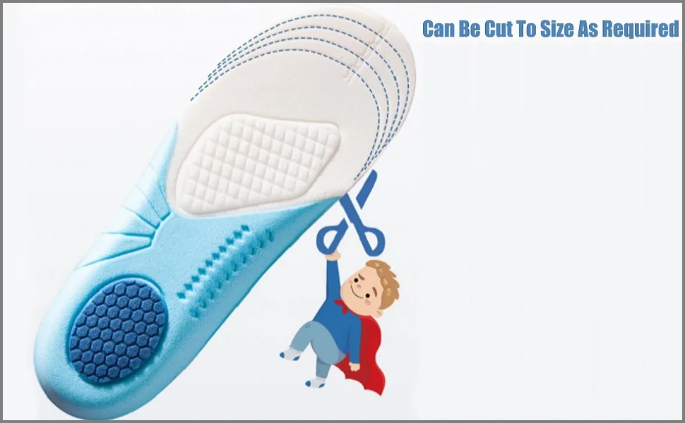 Kids Memory Foam Insoles for Arch Support and Comfort Children's Replacement Insoles Inserts (L Big Kids 3-6.5) - product information 14