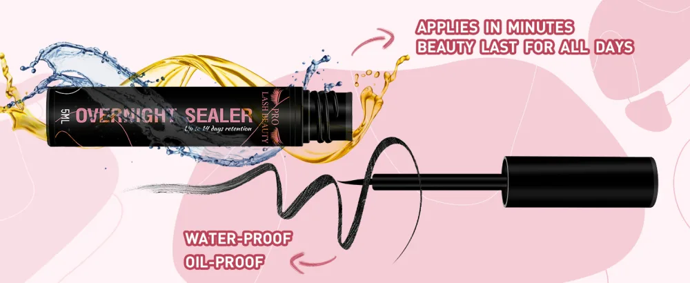 Lash Clusters Overnighter Sealer for Cluster Lashes DIY Extension Overnight Extend Wear Up to 14 Days Long Lasting Easy Remove 5ml Black 5 ml Overnight Sealer - seal