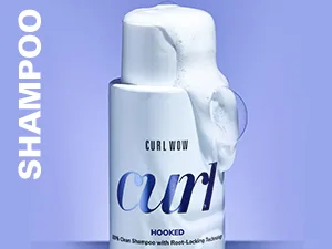 Curl Wow Hooked 100% Clean Shampoo with Root-Locking Technology   Rich-lathering  sulfate-free formula leaves no residues + helps anchor hair to stop shedding - Shampoo
