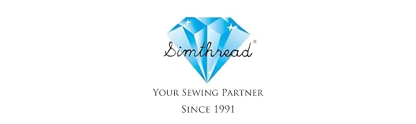 Simthread All Purpose Thread Polyester 400 Yards (1 White 1 Black) - Simthread your sewing partner since 1991 Simthread logo all purpose thread polyester