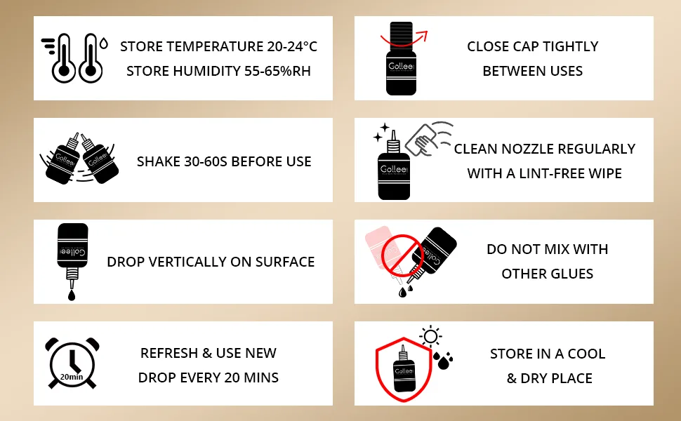 DIY Cluster Lash Glue Eyelash Extension Glue 3-4 Sec Drying/(0.1fl.oz / 3ml)/Low Humidity Eyelash Glue for Sensitive Eyes - D01-2