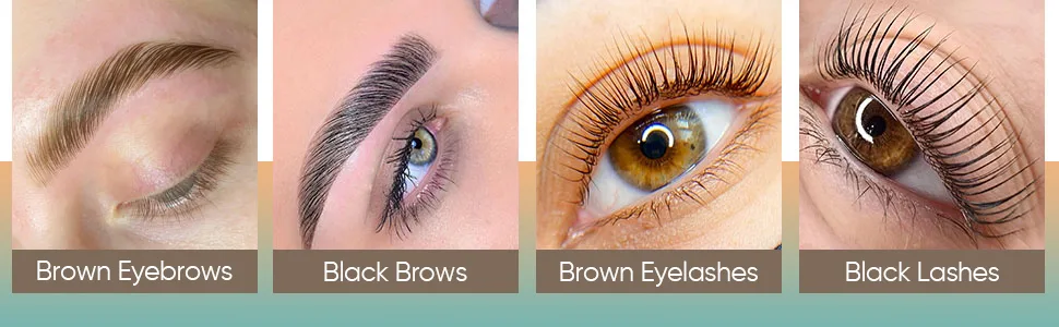 Brown Color Kit 2 IN 1  PERMANIA Lash & Brow Color Kit 10 Mins Fast Coloring for Eyebrows and Eyelashes for Hair Color Developers(Brown) - lashes