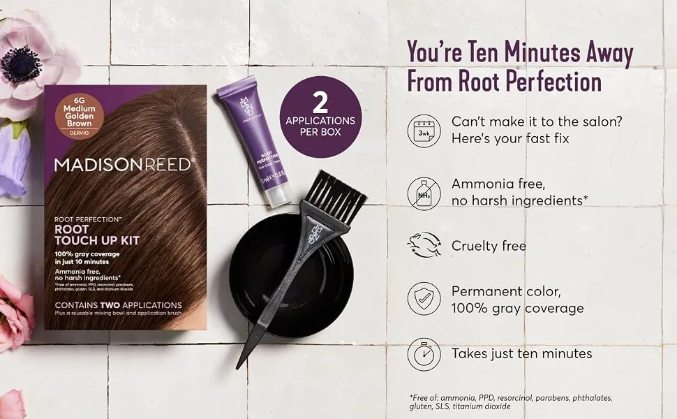 Madison Reed Root Perfection Permanent Root Touch Up Light Brown - 7N Alba - 10 minutes away from root perfection