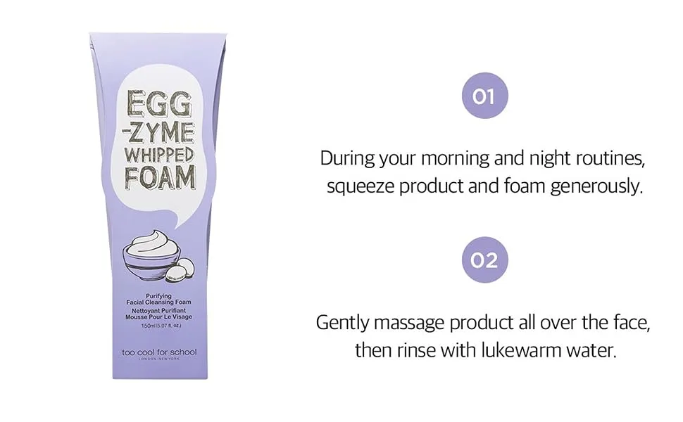 Too Cool For School Egg-Zyme Whipped Foam Cleanser  5.29 oz - Too Cool for School Egg-zyme Whipped Foam Cleanser 6