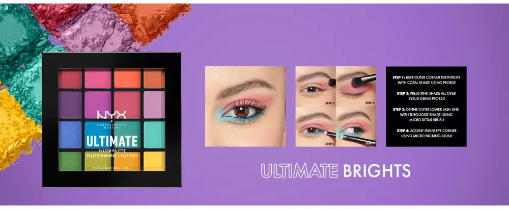 NYX PROFESSIONAL MAKEUP Ultimate Shadow Palette - Warm Neutrals - nyx professional makeup ultimate shadow palette eyeshadow palette colorful best drugstore shadow