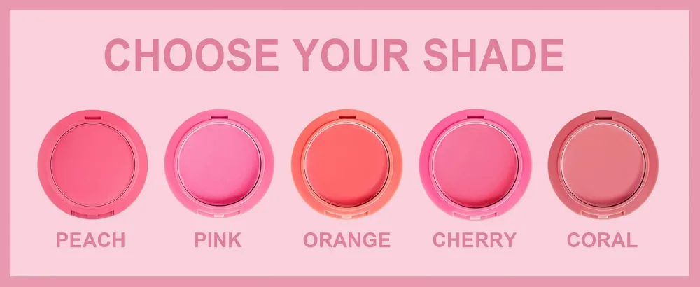 Music Flower 5-Color Blush Palette  Multi-layer Blusher Compact Powder Makeup  Professional Facial Beauty Cosmetic Makeup Blusher Five Colors - 5 COLORS KIT BLUSHER