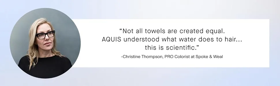 AQUIS Towel Hair-Drying Tool  Water-Wicking  Ultra-Absorbent Recycled Microfiber Whitecap - quote