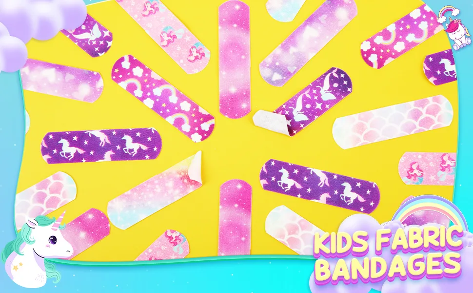 8 Styles Kids Fabric Bandages Flexible Self Adhesive Bandage Wrap for Small Cuts Scrapes Wounds Burns Baby Child Toddlers  Assorted Patterns (120 Pieces) - product information 5
