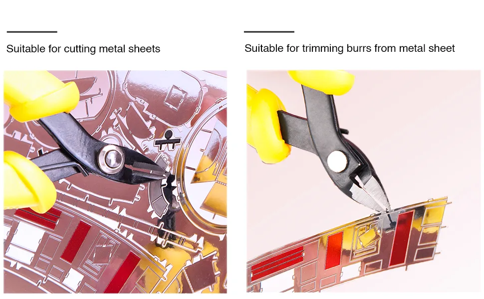 Piececool DIY Tools Set for Metal Earth Model Kits  2pcs/Set Professional Clipper and Needle Nose Pliers for Metal Puzzles Assembling Cutting and Bending Tools Kit - diy tool for 3d metal models