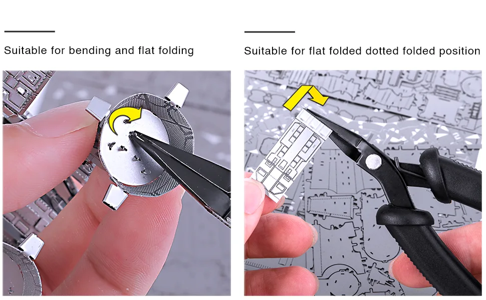 Piececool DIY Tools Set for Metal Earth Model Kits  2pcs/Set Professional Clipper and Needle Nose Pliers for Metal Puzzles Assembling Cutting and Bending Tools Kit - metal puzzles tool kits