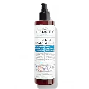 CURLSMITH - Full Body Thickening Lotion - Instant Volume for All Hair and Curl Types  Vegan (237ml/8 fl oz) - Curlsmith Full Body Thickening Lotion from the Scalp Range