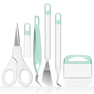 ArtAt Craft Weeding Tools for Vinyl: Craft Vinyl Tools Kit Precision Scrapbooking Tools Including Sticker Tweezers  Scissors  Spatula  Weeder  Scraper - weeding kit vinyl