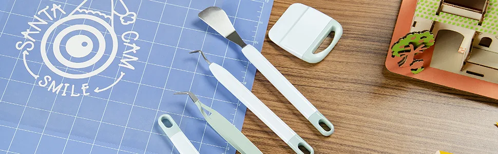 ArtAt Craft Weeding Tools for Vinyl: Craft Vinyl Tools Kit Precision Scrapbooking Tools Including Sticker Tweezers  Scissors  Spatula  Weeder  Scraper - weeding toosl setsscrapbooking tools set