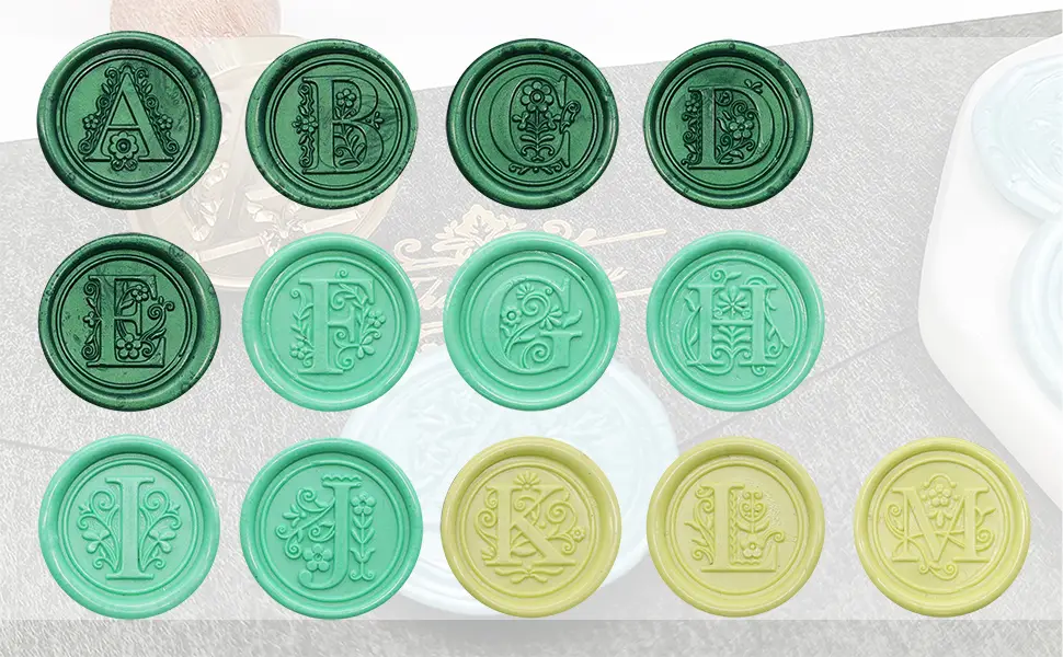Medieval Traditional Initial Alphabet Wax Seal Stamp  Brass Head Wooden Handle Letter Stamps for Card/Envelope/Gift - (Letter P) - Sealing wax stamp
