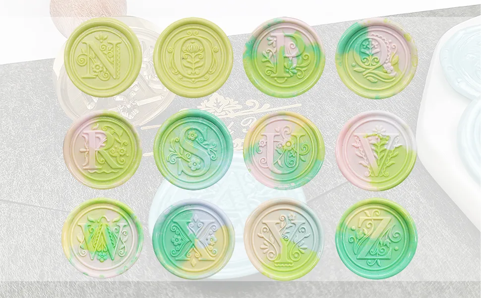 Medieval Traditional Initial Alphabet Wax Seal Stamp  Brass Head Wooden Handle Letter Stamps for Card/Envelope/Gift - (Letter P) - Sealing wax stamp
