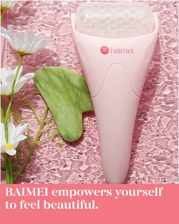 BAIMEI Ice Roller for Face and Gua Sha Facial Tools  Ice Face Roller Reduces Puffiness Migraine Pain Relief-Green - Ice Roller