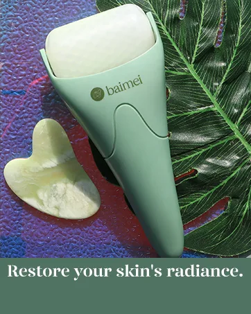 BAIMEI Ice Roller for Face and Gua Sha Facial Tools  Ice Face Roller Reduces Puffiness Migraine Pain Relief-Green - Ice Roller