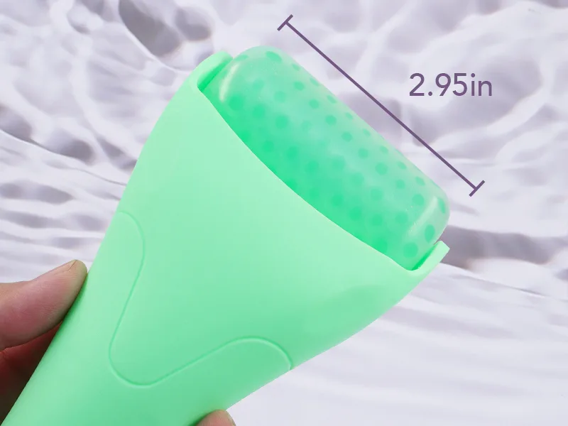 Ice Roller and Gua Sha Facial Tools  BAIMEI Ice Roller for face Reduces Puffiness Migraine Pain Relief (All Green) - big face ice roller