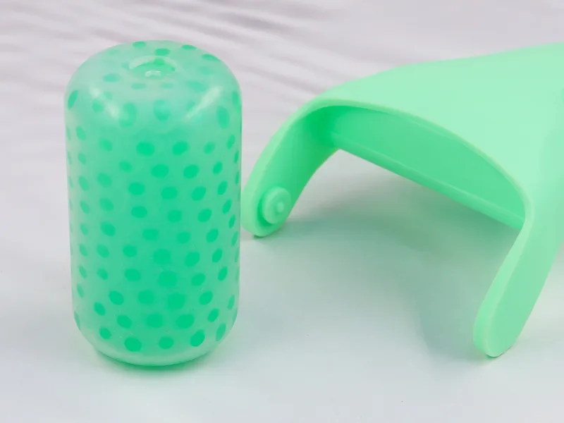 Ice Roller and Gua Sha Facial Tools  BAIMEI Ice Roller for face Reduces Puffiness Migraine Pain Relief (All Green) - detachable ice roller head