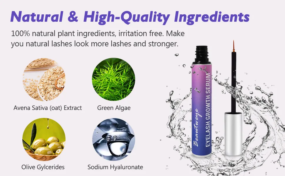 Eyelash Growth Serum  Natural Eyelash Enhancer  Brow & Lash Enhancing Formula & Rapid Brow Growing Treatment for Longer  Thicker And Strong Lashes  - Eyelash Growth Serum