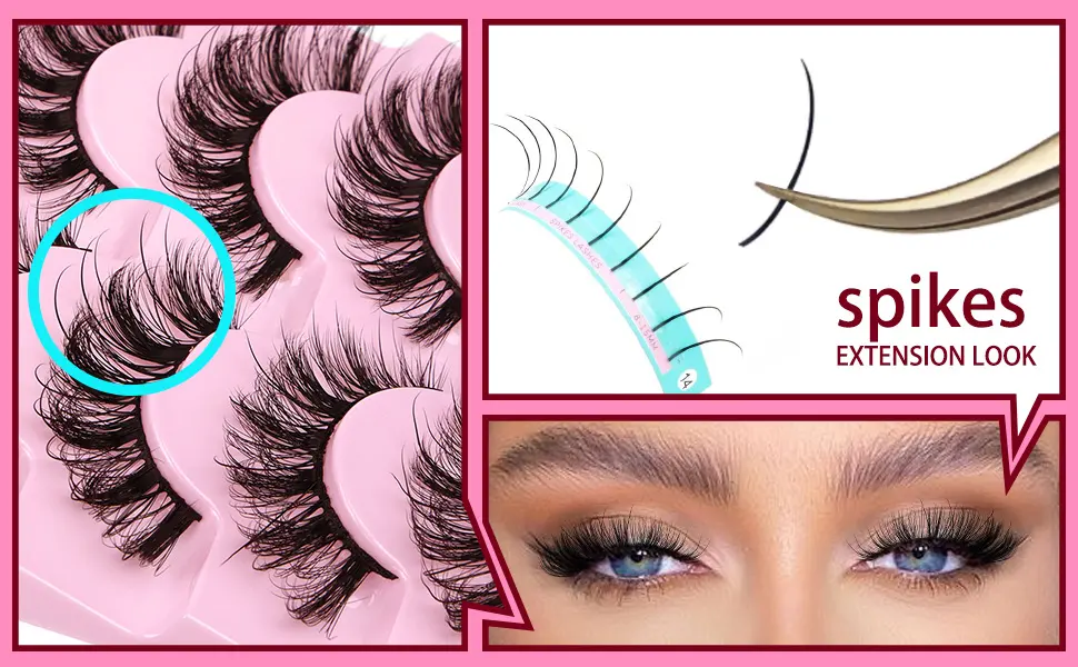 Fairy Lashes Mink Natural False Eyelashes Fluffy Lashes That Look Like Extensions D Curl Cat Eye Eyelashes (Geeneiya 09B) - mink lashes