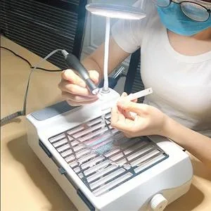 Nail Dust Collector with Lamp  Professional Nail Vacuum Dust Collector Dust Extractor Manicure Tool  With Nail Dust Brush (CJ003) - product information 21