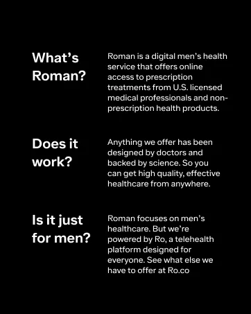 Roman Prostate Health Supplement for Men | with Selenium  Pygeum Africanum  Beta-Sitosterol  and Lycopene Associated with Prostate Health Support* | 30-Day Supply (30 Tablets) - Brand Overview
