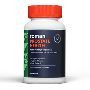 Roman Prostate Health Supplement for Men | with Selenium  Pygeum Africanum  Beta-Sitosterol  and Lycopene Associated with Prostate Health Support* | 30-Day Supply (30 Tablets) - Roman Prostate