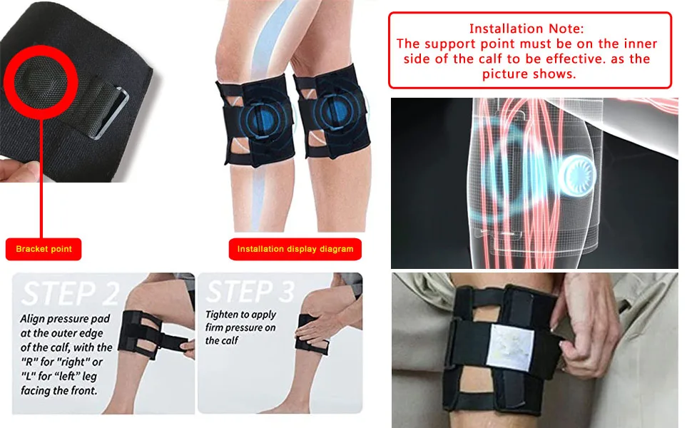 2PCS Pressure Point Brace Relieve Acupressure Leg Sciatica - Self Massage Tool  Body Trigger Point Massager (B) - be active sciatic brace as seen on tv
