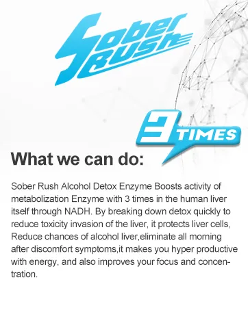 SOBER RUSH|Better Morning After Party Smart|Feel Better Cheers |Support Liver|NADH Patented Formula|Booster Break Down Toxin Hydration Products Cannot (6 Servings/Box) - blowfish hangover