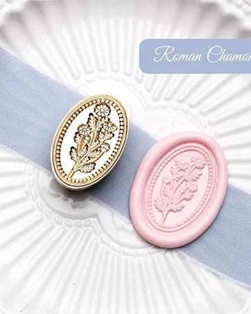Bee Wax Seal Stamp 3D Embossed Bee Stamp Sealing Kit for Wedding Letter Invitation Sealing DIY Decoration Bee01 - Roman Chamomile