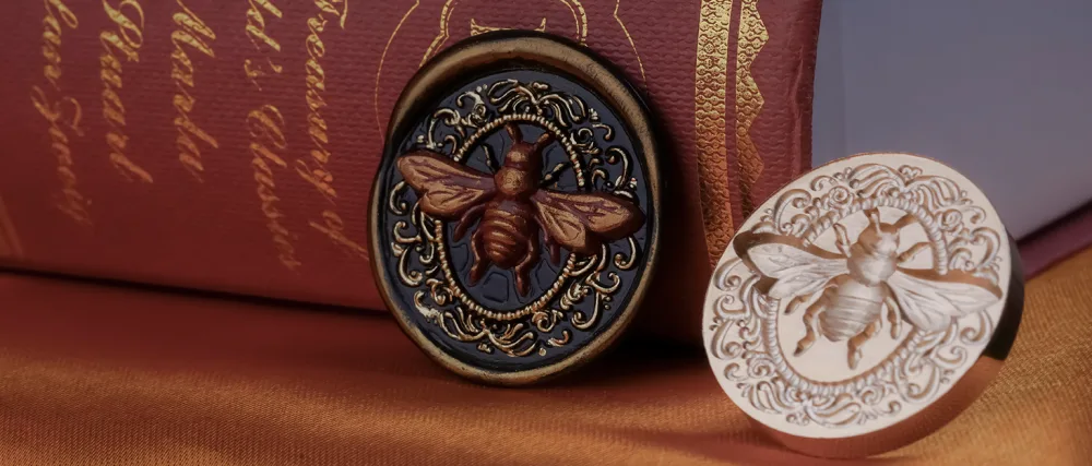Bee Wax Seal Stamp 3D Embossed Bee Stamp Sealing Kit for Wedding Letter Invitation Sealing DIY Decoration Bee01 - wax seal stamp