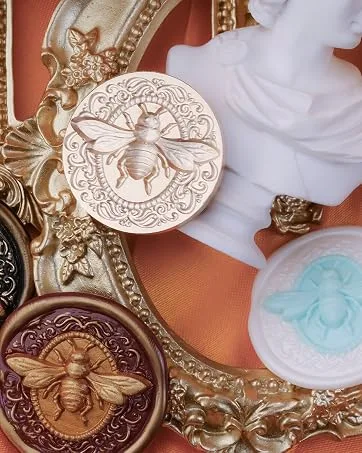 Bee Wax Seal Stamp 3D Embossed Bee Stamp Sealing Kit for Wedding Letter Invitation Sealing DIY Decoration Bee01 - wax seal stamp