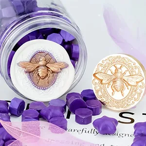 Bee Wax Seal Stamp 3D Embossed Bee Stamp Sealing Kit for Wedding Letter Invitation Sealing DIY Decoration Bee01 - wax stamp bee
