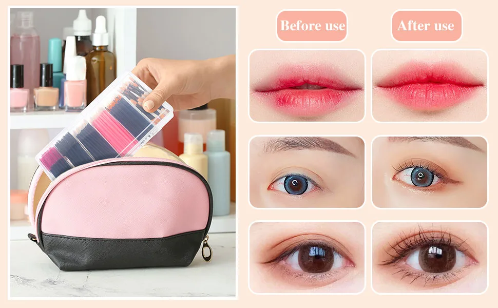 306 PCS Disposable Makeup Applicators Tools Kit 70 Disposable Eyeliner Brushes 100 Mascara Wands Eyelash Brush 100 Lipstick Applicators 30 Eye Shadow Brush - product information 3