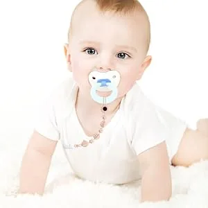 Pacifier Clip  Silicone Pacifier Holder with One Piece Design  Flexible Teething Binky Clips for Baby Boy and Girl Pink - product information 2