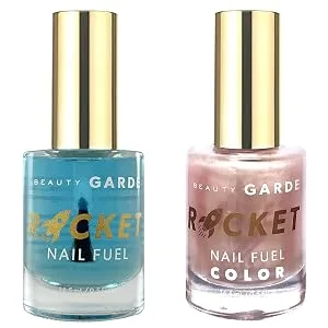 BeautyGARDE Rocket Nail Fuel Color (Rose Quartz) - Nail Lacquer & Strength Booster (0.5 Fl Oz)  Nonie Creme - rose quartz