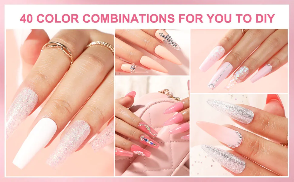 Morovan Acrylic Nail Kit Set with Everything  48W LED Nail Lamp for Builder Gel Nail Polish with Manicure Tool  Acrylic Powder Set for Beginner with Monomer Liquid Slip Solution and Acrylic Brushes - product information 9