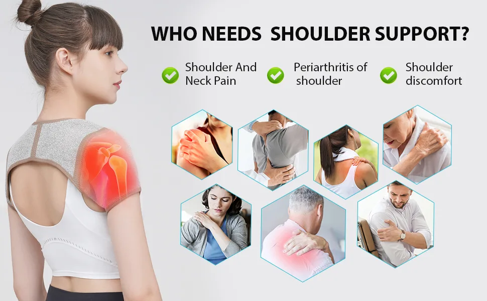 KD Shoulder Support Brace for Men/Women  Thermally Conductive Graphene Material Rotator Cuff Relieves Injuries and Tendonitis  Double Warm Shoulder Stability Strap Help you Relief Arthritis Pain Medium - shoulder brace