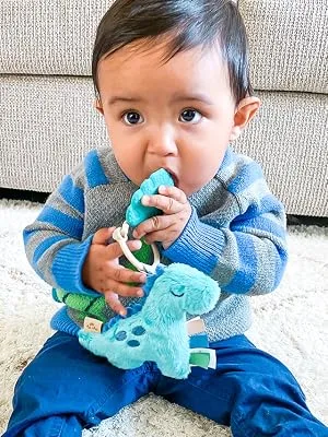 Itzy Ritzy Itzy Pal Infant Toy & Teether  Includes Lovey  Crinkle Sound  Textured Ribbons & Silicone Teether  Nick The Santa - itzy pal, itzy ritzy, teething pal