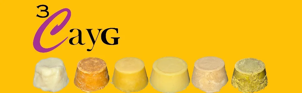 3CayG Around the World Butter Sampler Cocoa Butter  Kokum Butter  Mango Butter  Murumuru  Sal - 3CayG Butter Samples Mango butter, ucuuba butter, murumuru butter, cocoa butter