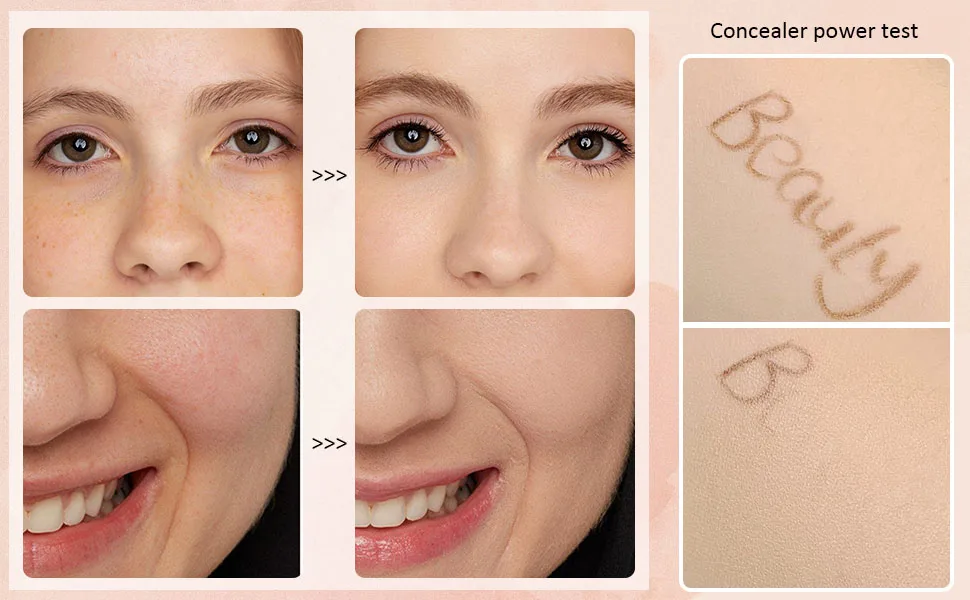 Waterproof Natural Ivory Face Concealer Highlight Contour Palette for Light Medium Skin.Demi Beige Color Correct Cream Foundation Palet for Under Eye Dark Circles Makeup Plate - cream concealer palette